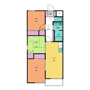 カーサ ミア【3階】の間取り