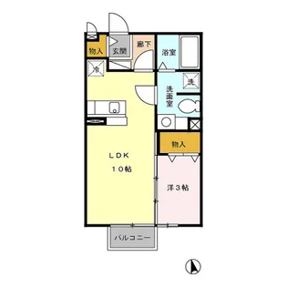 神奈川県小田原市中里【アパート】の間取り