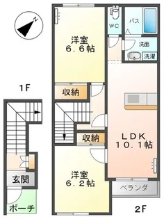 メゾンマーメイド【2階】の間取り