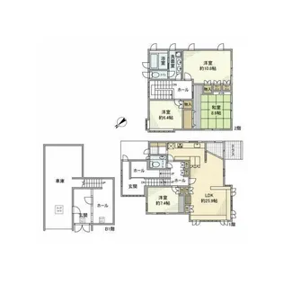 神奈川県鎌倉市津西1【一戸建】の間取り