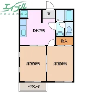 プロスペリティ高阪 C棟【2階】の間取り