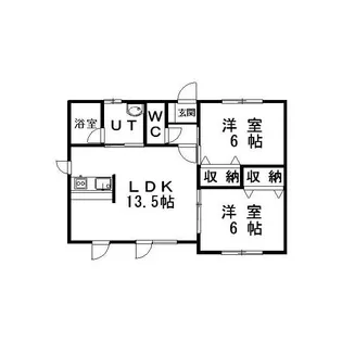 メゾンフルールI・II【1階】の間取り