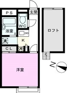 ヴェルドミール【1階】の間取り