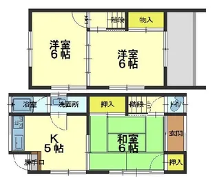 広島県福山市新市町大字新市【一戸建】の間取り