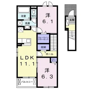 スウィート日高 II【2階】の間取り