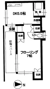 サンチェリ-稲垣【1階】の間取り
