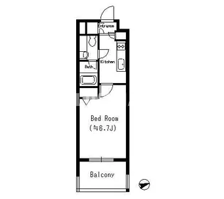 1Kの間取り画像