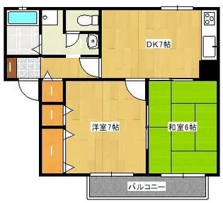 ヴェルモンターニュ B棟【2階】の間取り