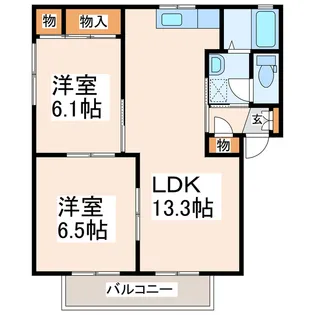 クレイン・ウイング【2階】の間取り