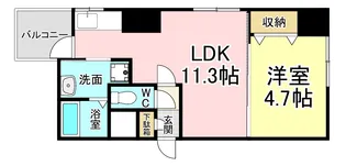 福岡県北九州市若松区中川町【マンション】の間取り