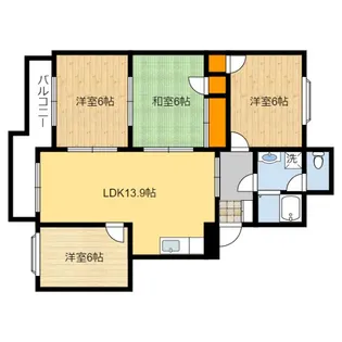 第二ゴトウハイツ【2階】の間取り