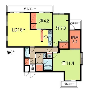 スターロワイヤル阿佐谷【3階】の間取り
