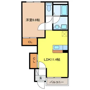 岐阜県岐阜市柳津町下佐波1【アパート】の間取り