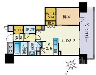 ザ・パークハウス大濠翠景【2階】の間取り
