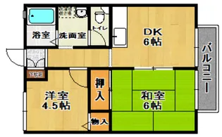 プレジュールFUKUHARA【1階】の間取り