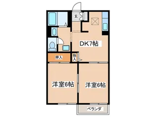 オ-クスI【2階】の間取り