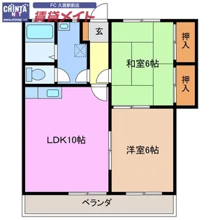 アーバンヒルズ B棟【2階】の間取り