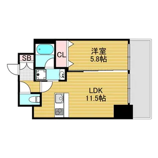 ORSUS新大阪【12階】の間取り