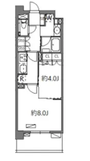 オーブレジデンス神南【7階】の間取り