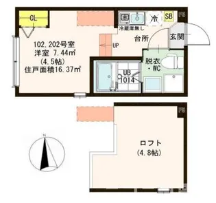 東京都足立区梅島1【アパート】の間取り