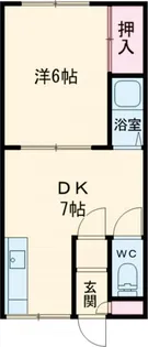 美原ハイム【1階】の間取り