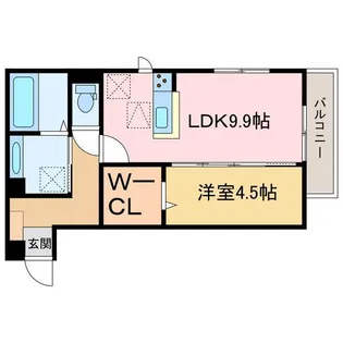 プランドール桜木【1階】の間取り