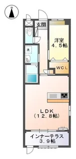熊本県熊本市東区花立2【アパート】の間取り