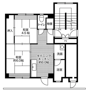 ビレッジハウス雲州平田 2号棟【1階】の間取り