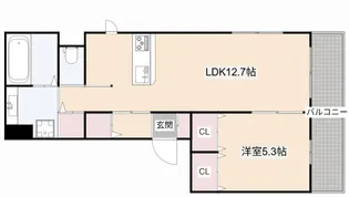 大阪府高槻市八幡町【アパート】の間取り