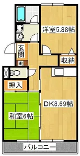 パティオ東菅野コミュニティ2番館【1階】の間取り