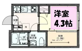 埼玉県越谷市大字袋山【アパート】の間取り