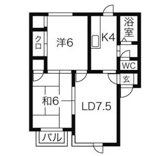 グリーンパークヴィレッジ B棟【2階】の間取り