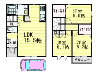 大阪府豊中市北桜塚3【一戸建】の間取り