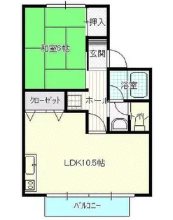 パルム弐番館【1階】の間取り