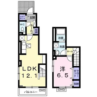 シャルム メゾンA【1階】の間取り