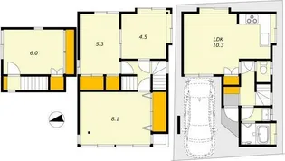 東京都世田谷区世田谷4【一戸建】の間取り