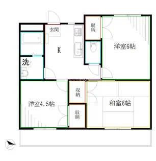 東京都小金井市緑町2【アパート】の間取り