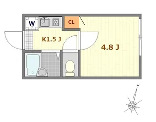 東京都江戸川区北小岩2【アパート】の間取り