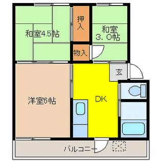 城東ハイツ【2階】の間取り