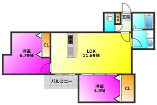 ヴェルジュ博多南グランスイート【3階】の間取り