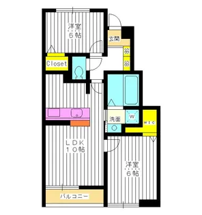 東京都練馬区石神井町4【アパート】の間取り