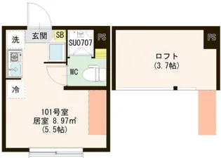 東京都板橋区前野町2【アパート】の間取り