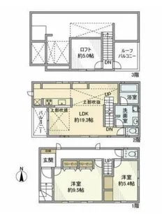 東京都杉並区上井草4【一戸建】の間取り