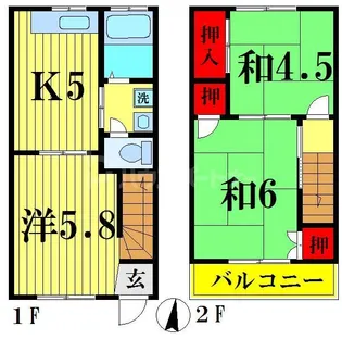埼玉県草加市吉町3【一戸建】の間取り