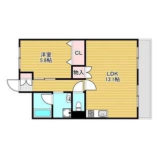 テラジハイツI号館【4階】の間取り