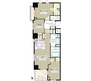 東京都渋谷区初台1【マンション】の間取り
