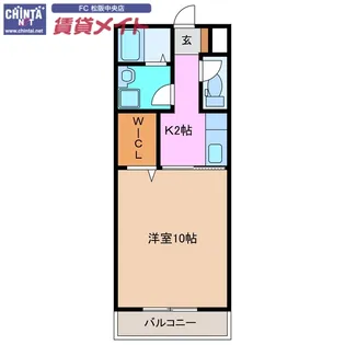 シャルマン・ドミールB【2階】の間取り