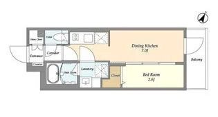 グランカーサ千駄木【4階】の間取り