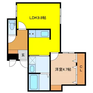 北海道千歳市幸町2【マンション】の間取り