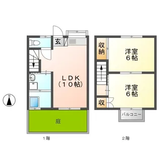 ハイツ琥珀 C【1階】の間取り